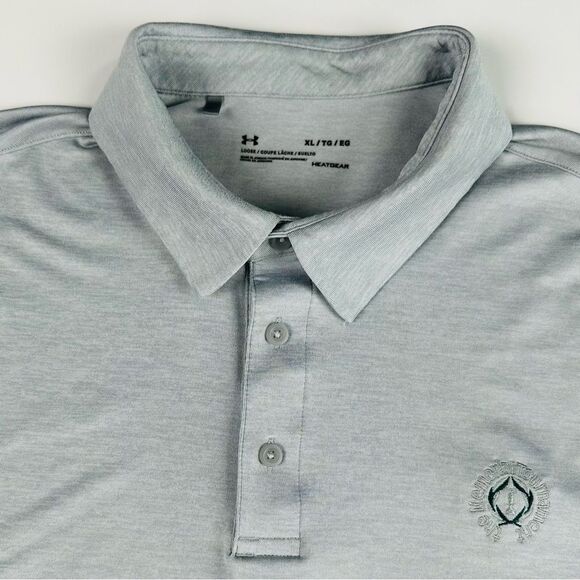 The Memorial Tournament Under Armour Polo Shirt Mens XL Gray HeatGear Golf - Picture 1 of 10